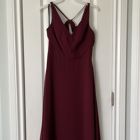 Sorella Vita Romanic Grecian Bridesmaid Dress in Burgundy - Picture 3 of 8